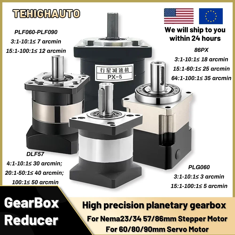 Planetary Gearbox Reducer Nema 23 34 - ชุดเกียร์ทดรอบแบบดาวเคราะห์ขนาด 6.35/8/11/14 มม. ความแม่นยำสูง สำหรับมอเตอร์สเต็ปเปอร์ Nema23/34