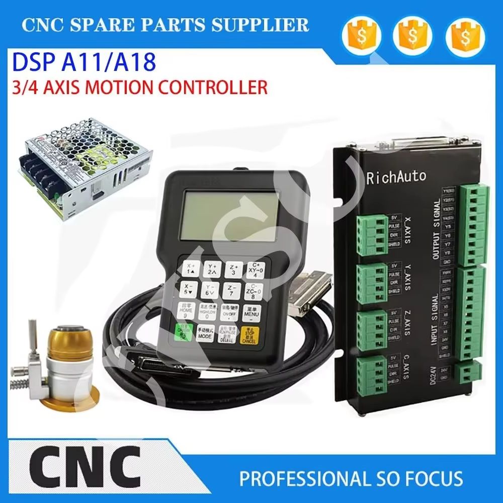 Richauto A11 Dsp Controller 3 Axis - 3 แกน 4 แกนเครื่องมือเครื่อง CNC Motion