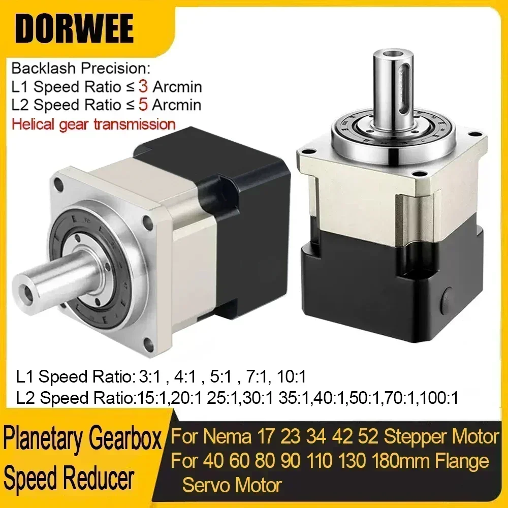Planetary Gearbox Reducer Nema 23 34 - ชุดเกียร์ทดรอบแบบเฮลิคอลสำหรับมอเตอร์สเต็ปเปอร์ Nema 17 23 34 ตัวลดความเร็วสำหรับมอเตอร์เซอร์โวแบบหน้าแปลนขนาด