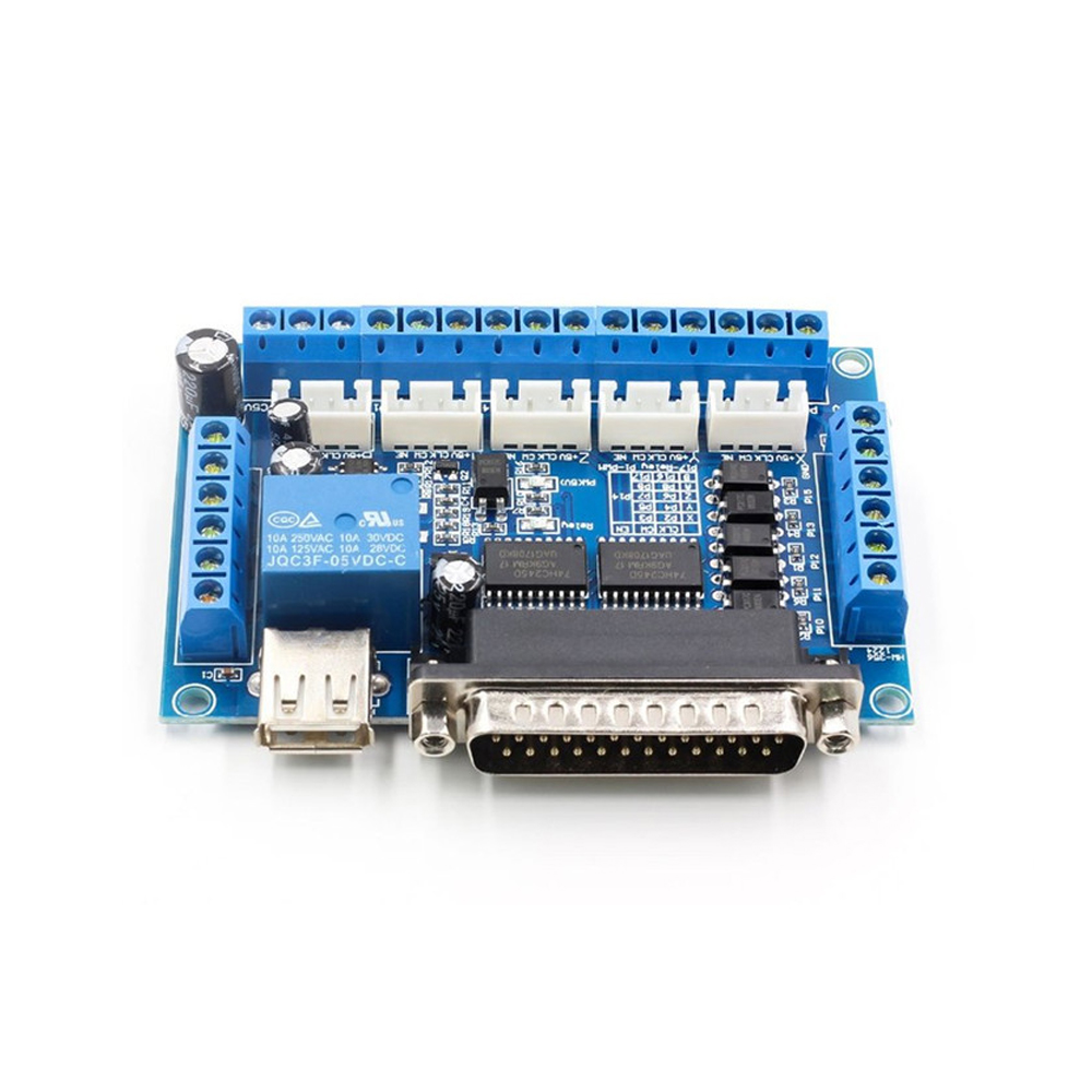 5 Axis Cnc Breakout Board Interface Mach3 - อะแดปเตอร์เชื่อมต่อ CNC 5 แกน บอร์ดแยกสัญญาณ ไดรเวอร์มอเตอร์สเต็ปเปอร์