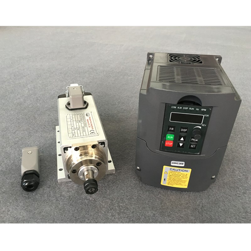 Er20 Collet Chuck Spindle Motor 220V - แกน 3KW 220V แกนระบายความร้อนด้วยอากาศมอเตอร์ CNC Router