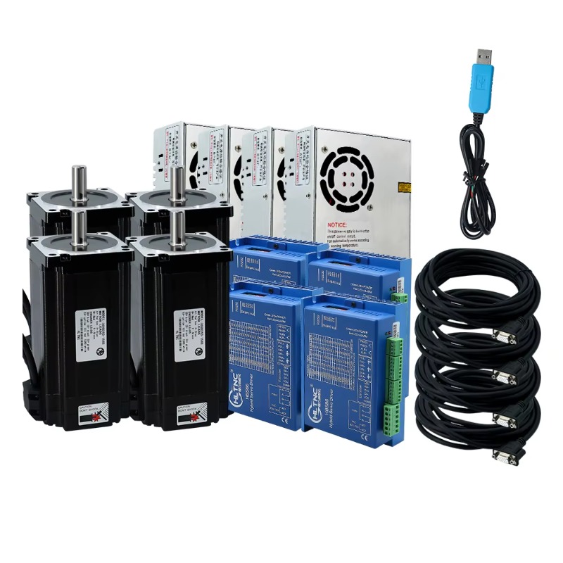 Hybrid Servo Driver Nema 34 8.5Nm - ชุดมอเตอร์สเต็ปเปอร์แบบวงปิด 4 แกน Nema 34 แรงบิด