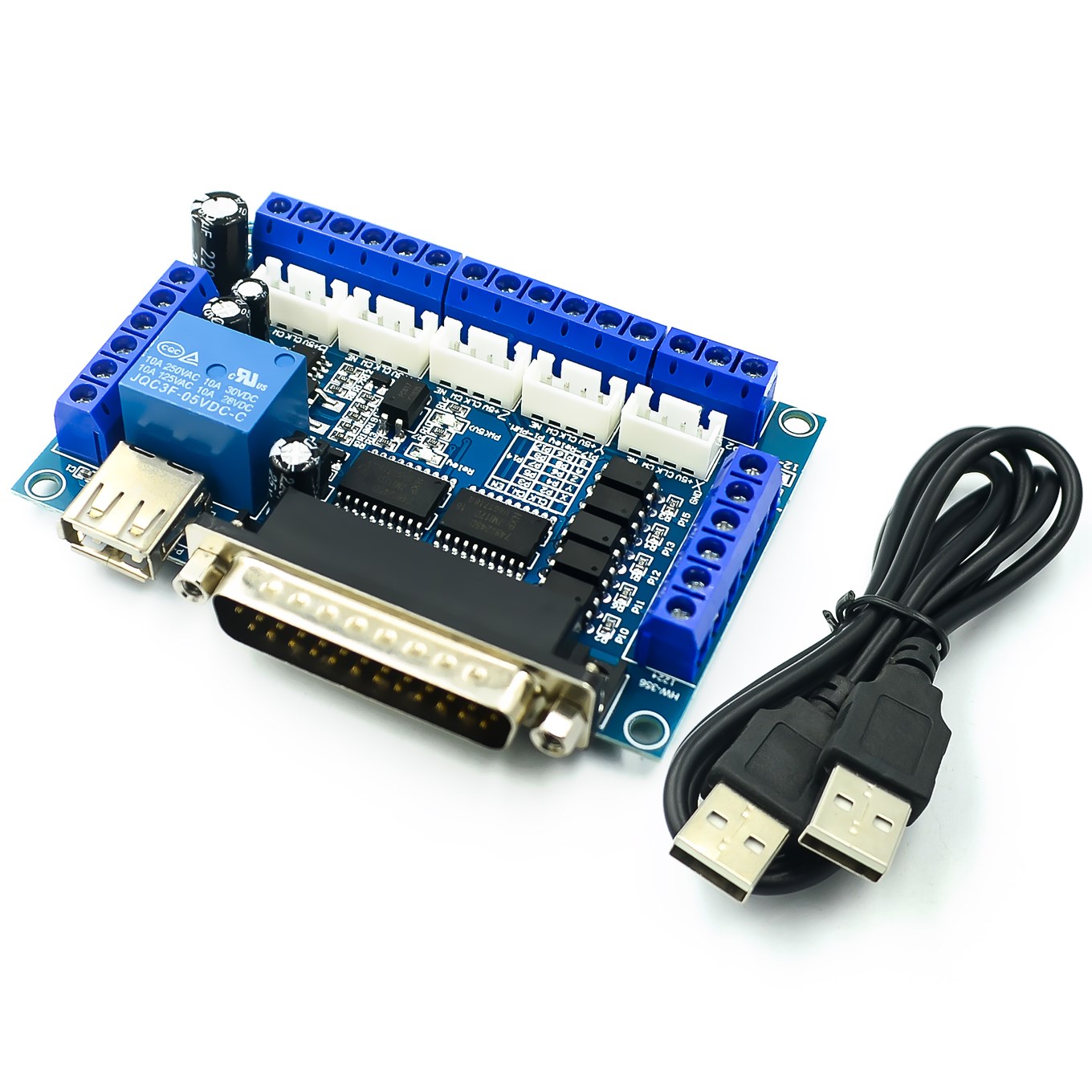 5 Axis Cnc Breakout Board Interface Mach3 - อัพเกรดบอร์ดแปลงสัญญาณ CNC 5 แกน สำหรับไดรเวอร์มอเตอร์สเต็ปเปอร์ Mach3