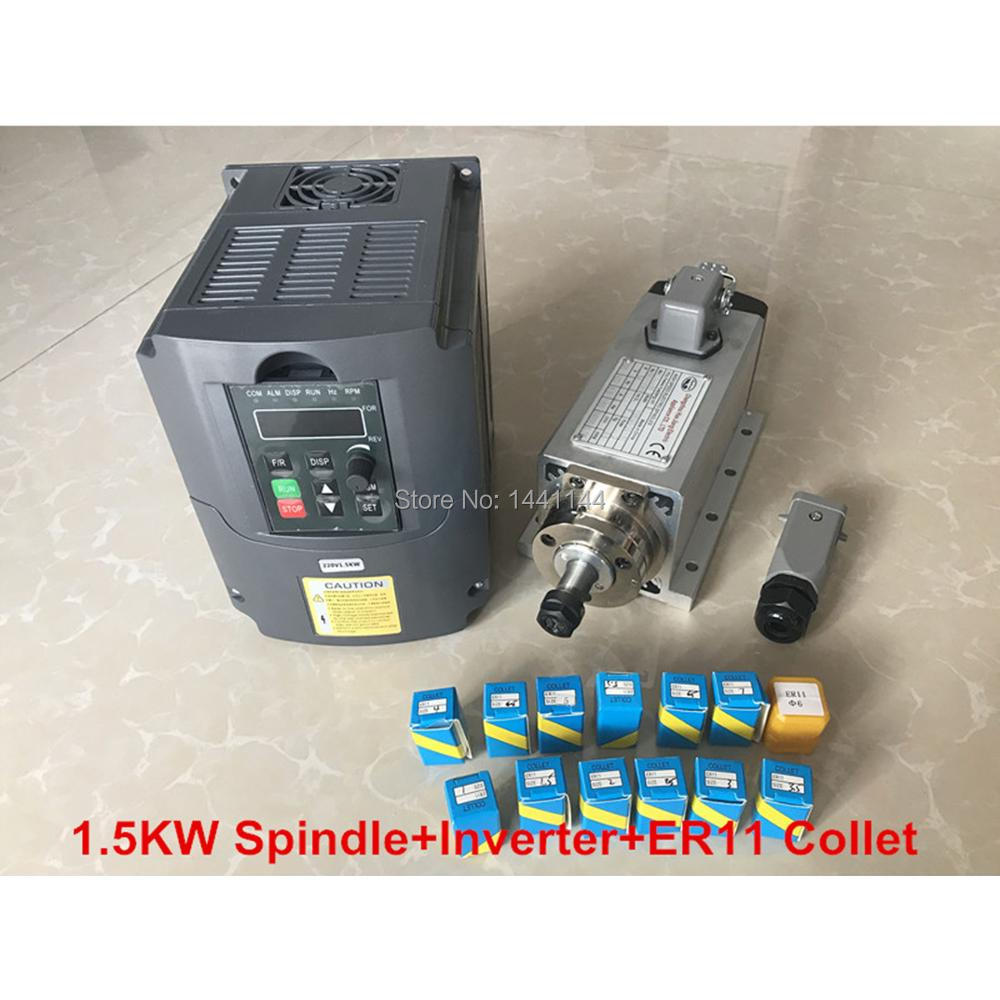 1.5KW Air Cooled แกนมอเตอร์ชุด - Air Cooled 1.5Kw Spindle Motor Inverter 110V บทวิจารณ์และราคา