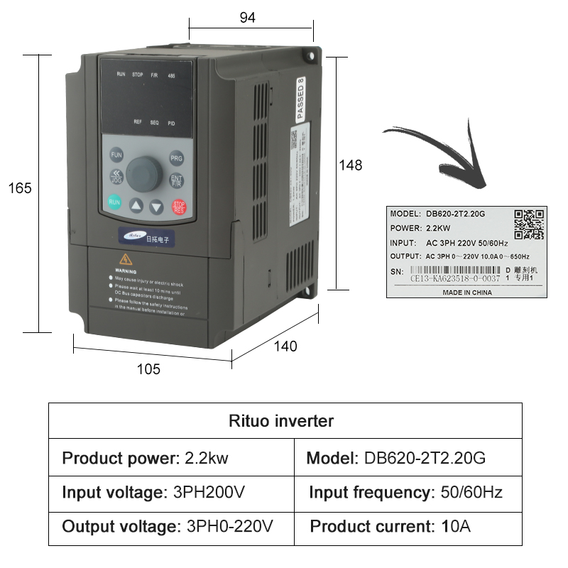 ชุดแกนหมุนระบายความร้อนด้วยน้ำ - 2.2Kw Water Cooled Spindle Kit Vfd บทวิจารณ์และราคา