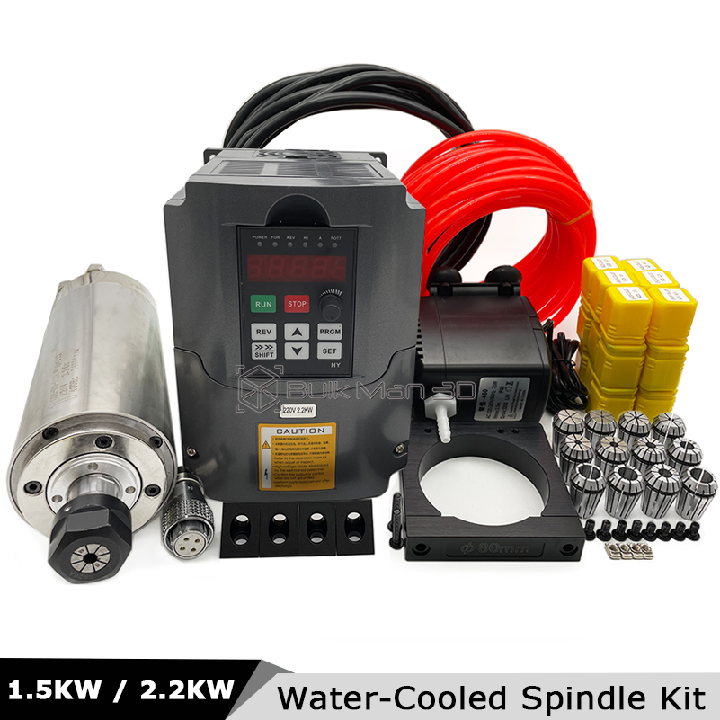 ชุดแกนมอเตอร์ CNC ระบายความร้อ - 2.2Kw Water Cooled Spindle Kit Vfd บทวิจารณ์และราคา