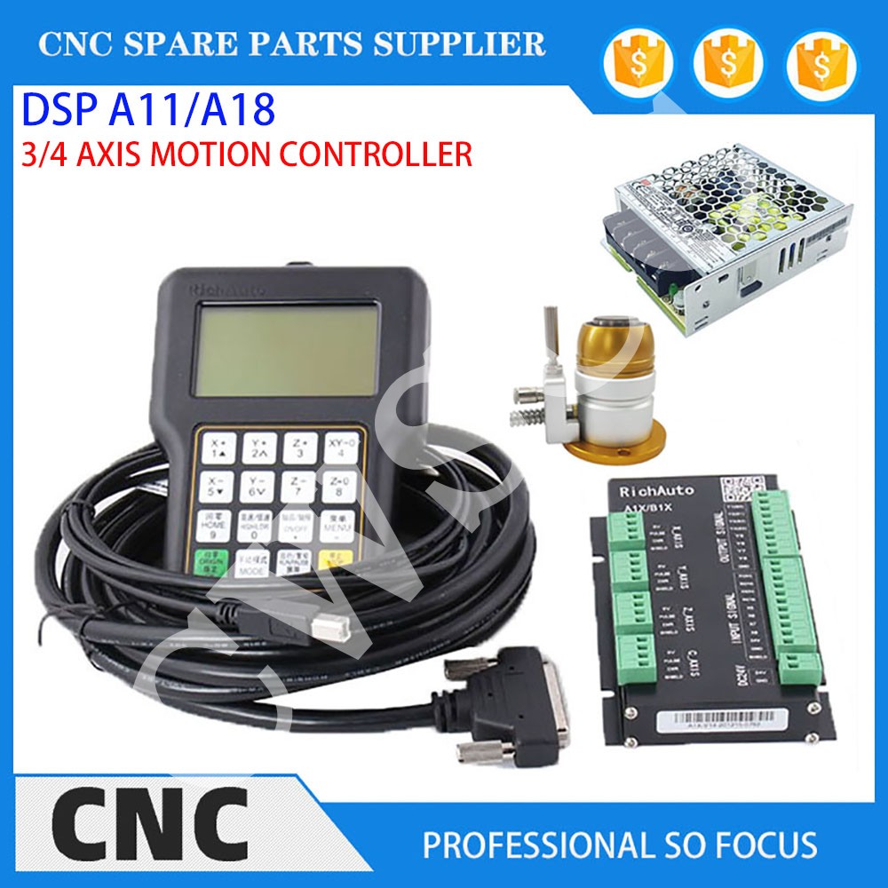 3 แกน 4 แกนเครื่องมือเครื่อง C - Richauto A11 Dsp Controller 3 Axis บทวิจารณ์และราคา