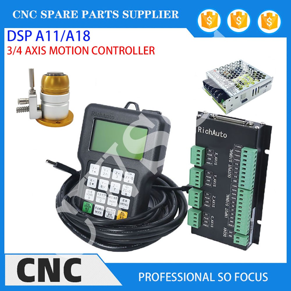 3 แกน 4 แกนเครื่องมือเครื่อง C - Richauto A11 Dsp Controller 3 Axis บทวิจารณ์และราคา
