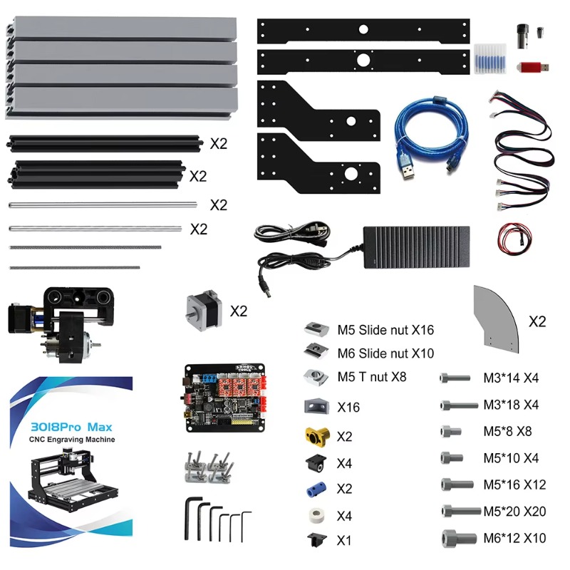 เครื่องแกะสลักและกัด CNC 3018  - Cnc 3018 Pro Max Metal บทวิจารณ์และราคา
